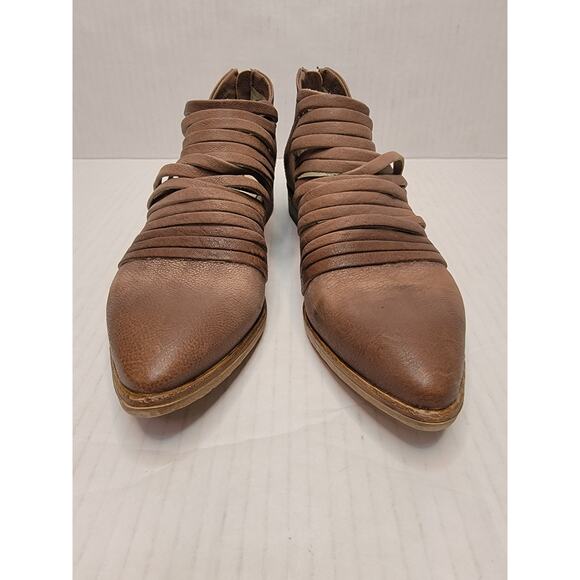 Free People Lost Valley Ankle Booties Size 39/9 Bohemian Festival Strappy Hippie - Picture 4 of 11